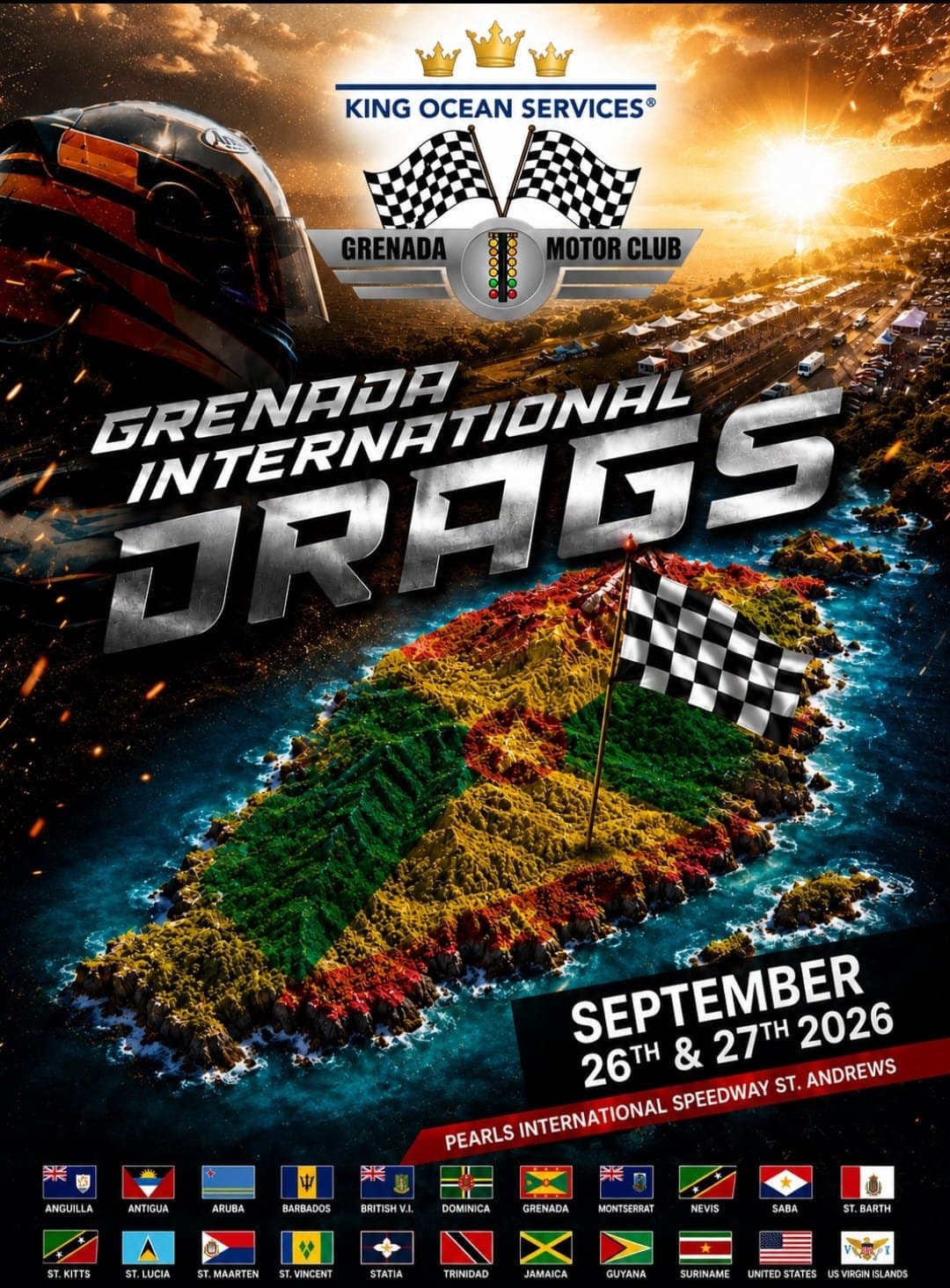 Grenada International Drags 2026 event flyer